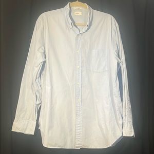 J.Crew super-soft cotton button-down shirt-EUC-cuff button brokens, but extras
